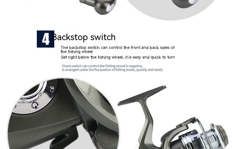 12-axis Metal Toe Cap Fishing Reel Reel For Telescopic Fishing Rod Thrown Pole Wheel