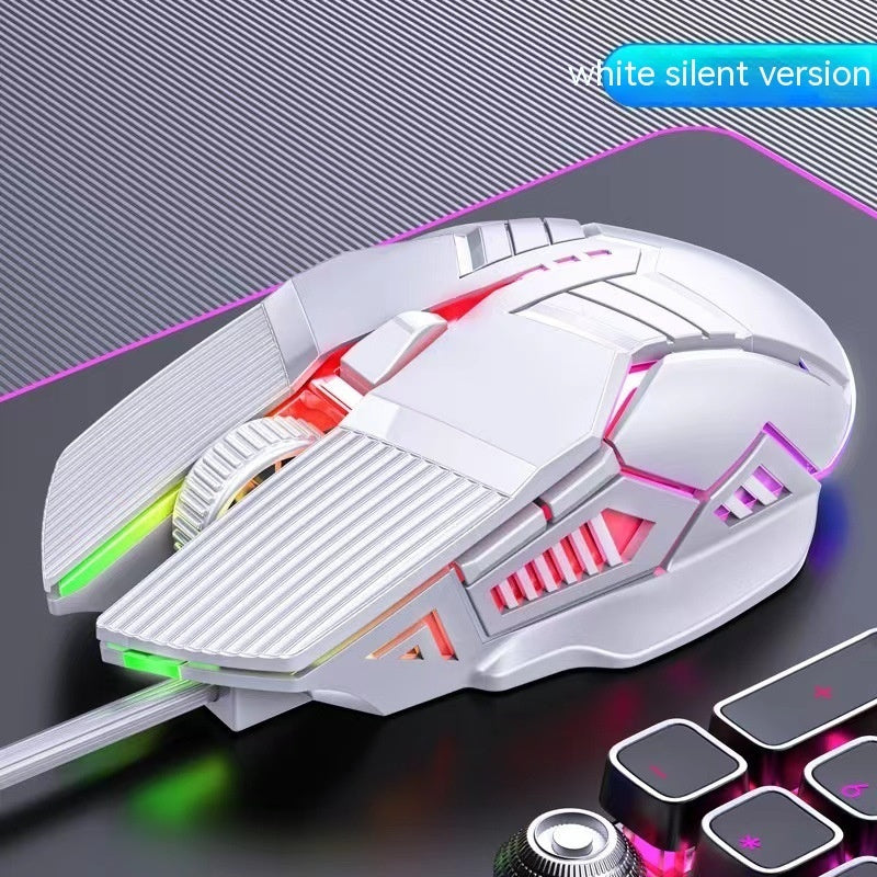 Wired Mouse 6D Colorful Dazzling E-sports Games Office Mute Luminous Mouse