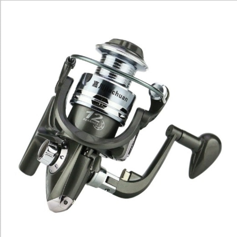 12-axis Metal Toe Cap Fishing Reel Reel For Telescopic Fishing Rod Thrown Pole Wheel