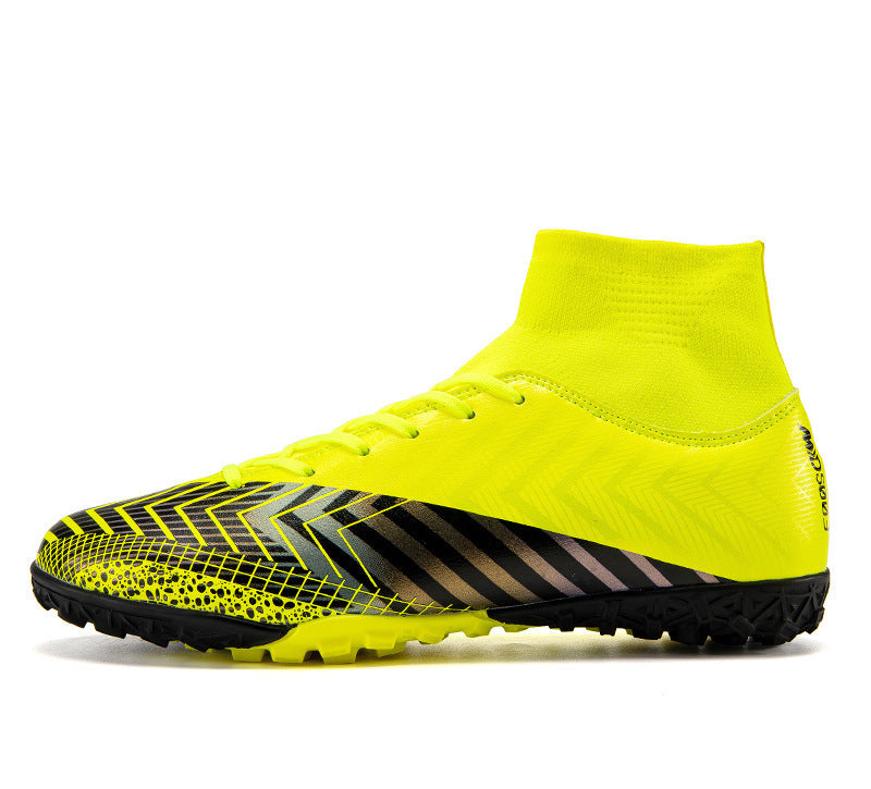 Ootball Shoes High-top Male Youth Middle School Students Competition Training Shoes Artificial Grass