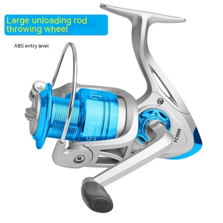 Tossing Fishing Reel ABS Spool Metal Lure Spinning Reel