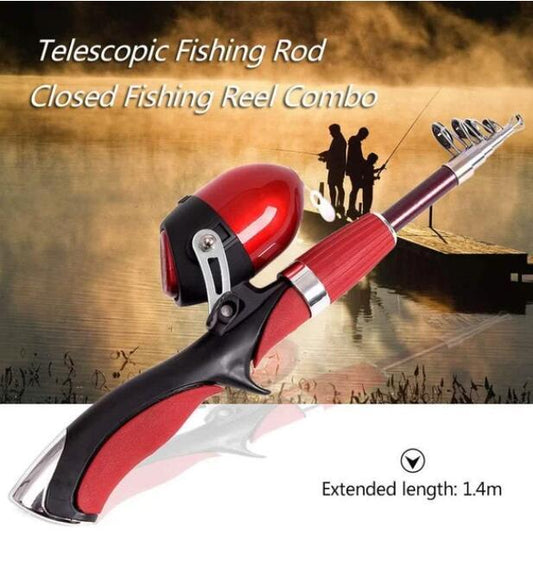 Portable Gun-type Inner Reel Ice Fishing Closed Fishing  Road Rod Set