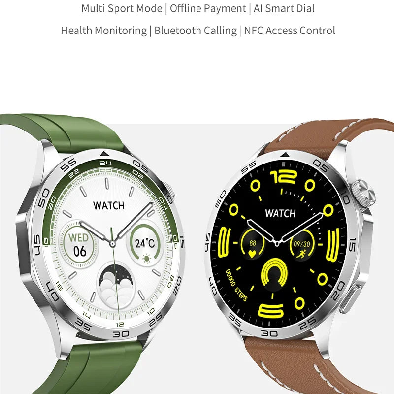 For Android 2023 New GPS Watch GT4 Smart Watch Men 466 * 466 HD Screen Bluetooth call NFC IP68 Waterproof Heart Rate Smart Watch