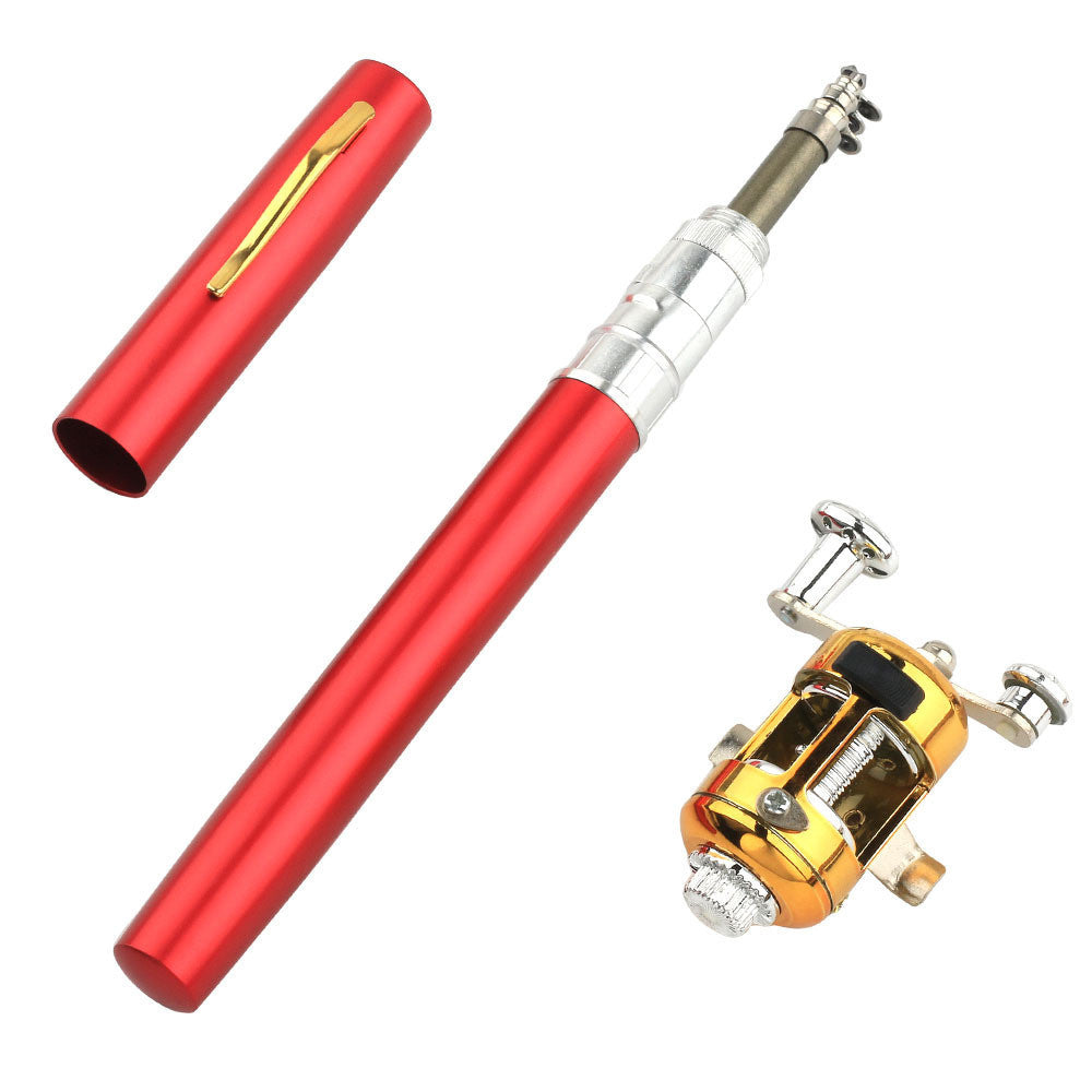 Portable Telescopic Pocket Stream Fishing Rod Ice Rod Sea Fishing Rod 1m Pen Fishing Rod Kit