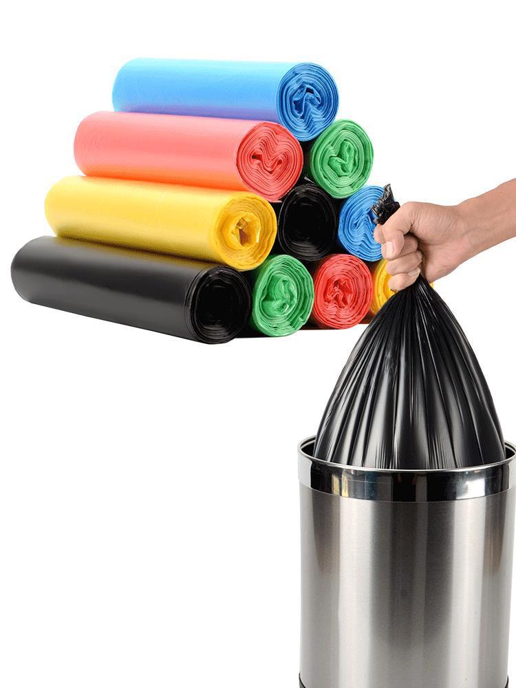 Household Thickened Disposable Black Flat-mouth Roll Kitchen Pull-grade Large Plastic Bag