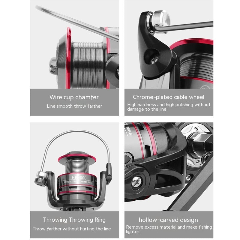 All Metal Lure Spinning Reel Fishing Wheel